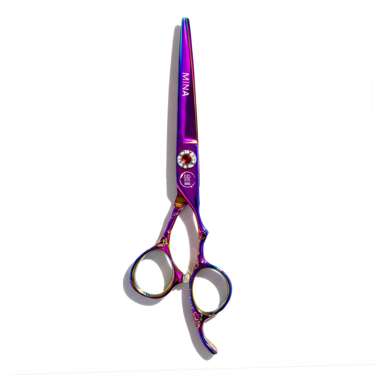 Mina Rainbow Hair Cutting and Thinning Scissor Set from Japan (SKU: MIN-RNB-S6055 MIN-RNB-RM606055)