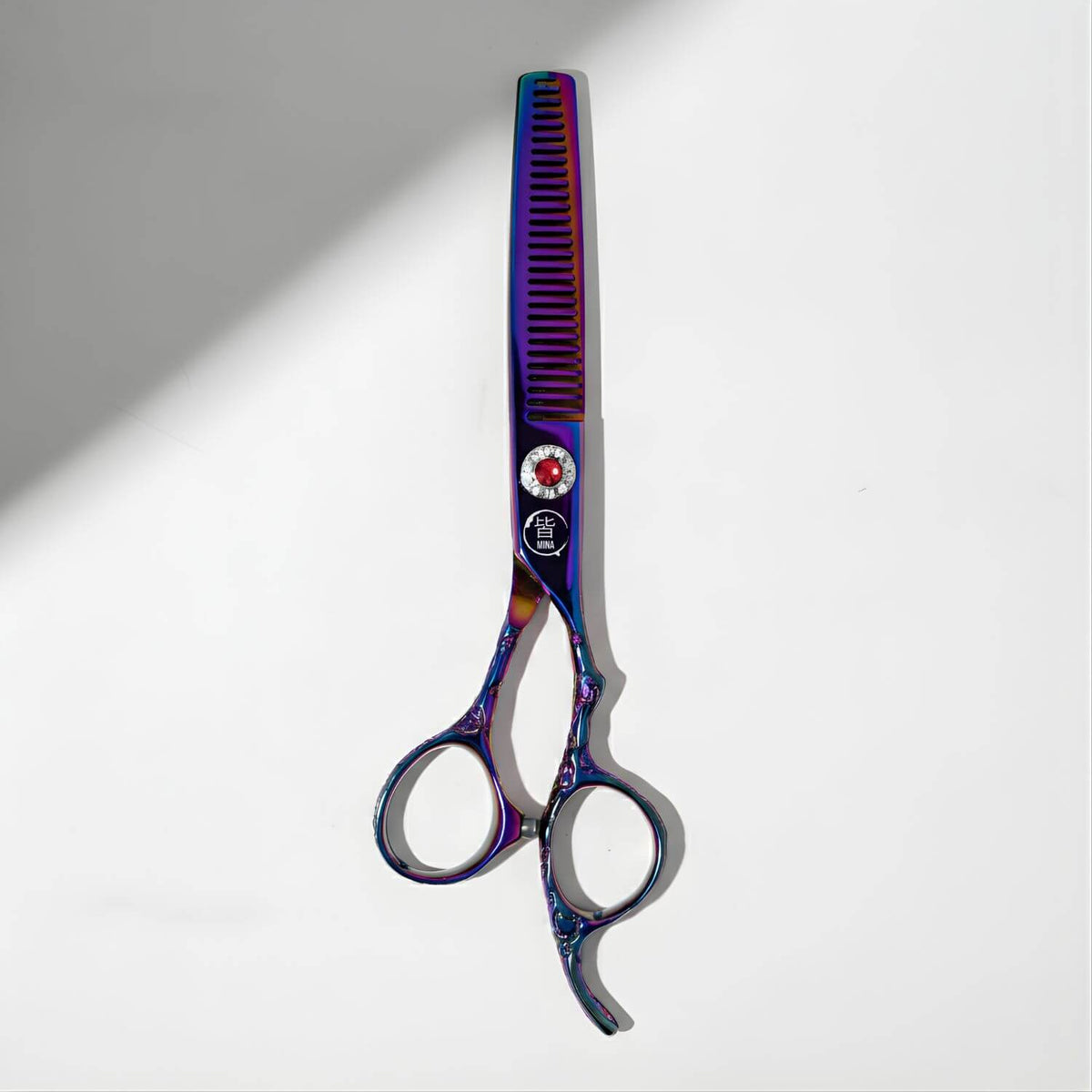 Mina Rainbow Hair Cutting and Thinning Scissor Set from Japan (SKU: MIN-RNB-S6055 MIN-RNB-RM606055)