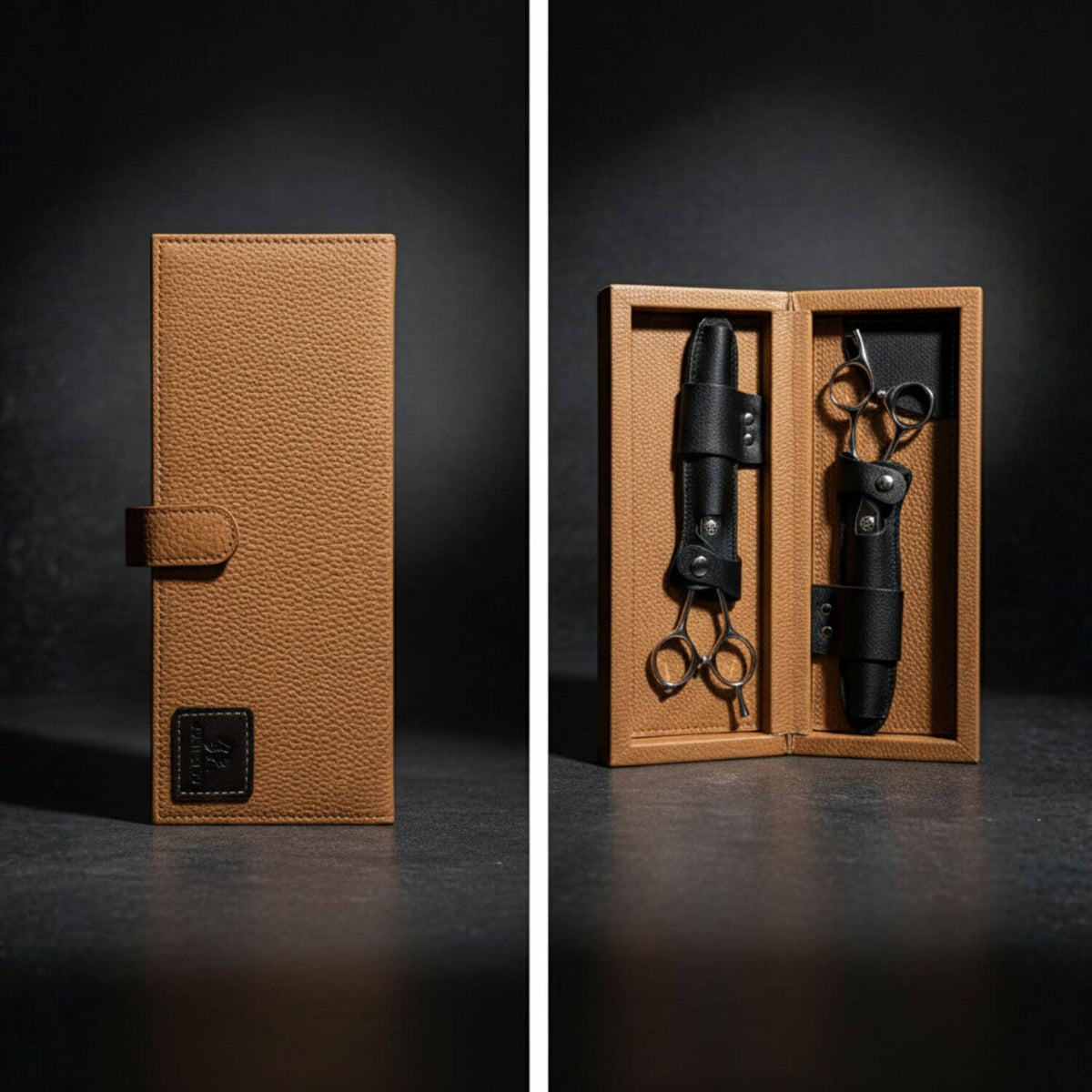 Juntetsu Japanese Hair Scissor Box Made From Vegan Leather For Professional Hair Cutting Scissors & Shears (JUN-SWD-S60)
