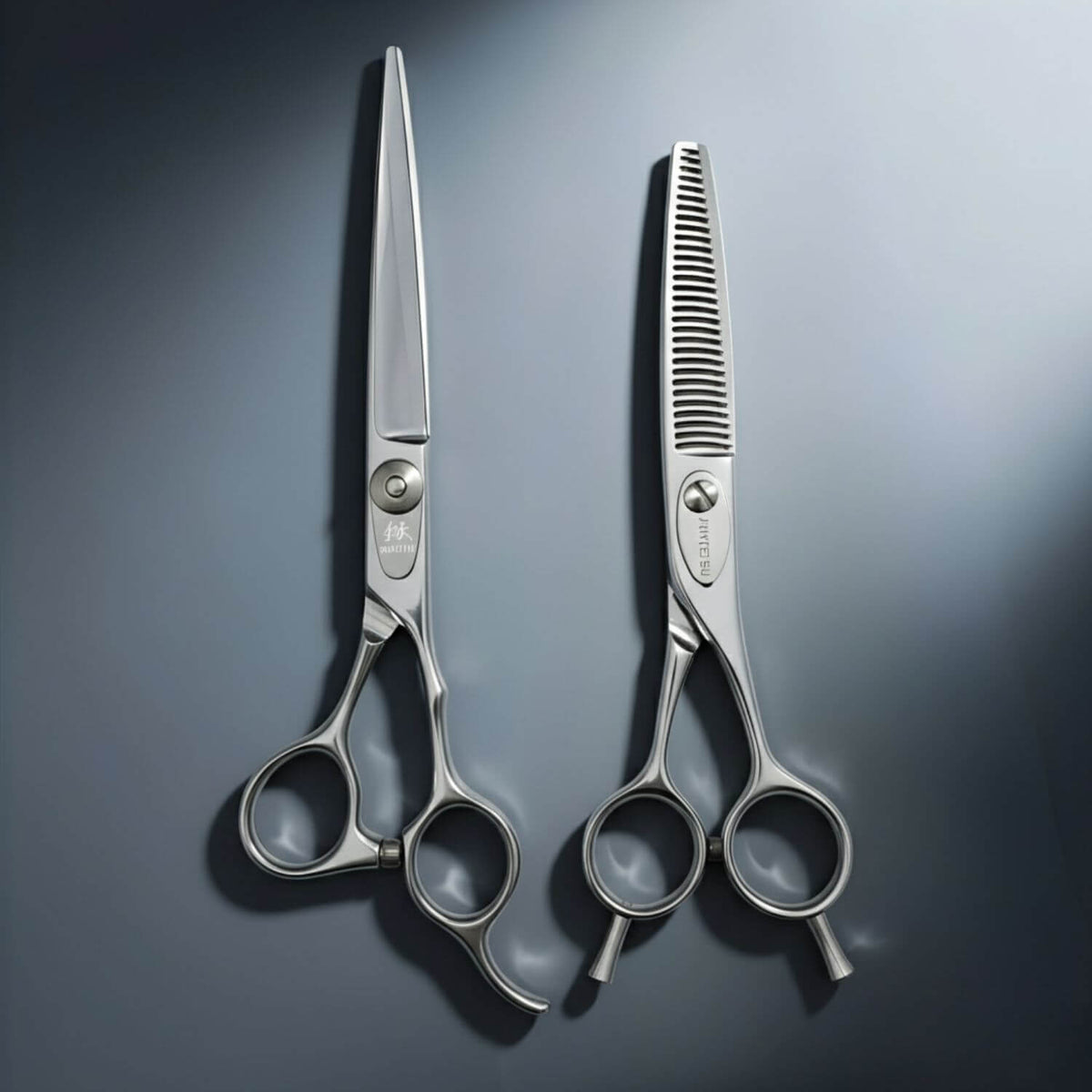 Juntetsu Shears Official Made in Japan Hair Cutting 7.0" & Thinning Texturising Scissor Set in Tokyo For Barbers (SKU: JUN-MTY-S70F)