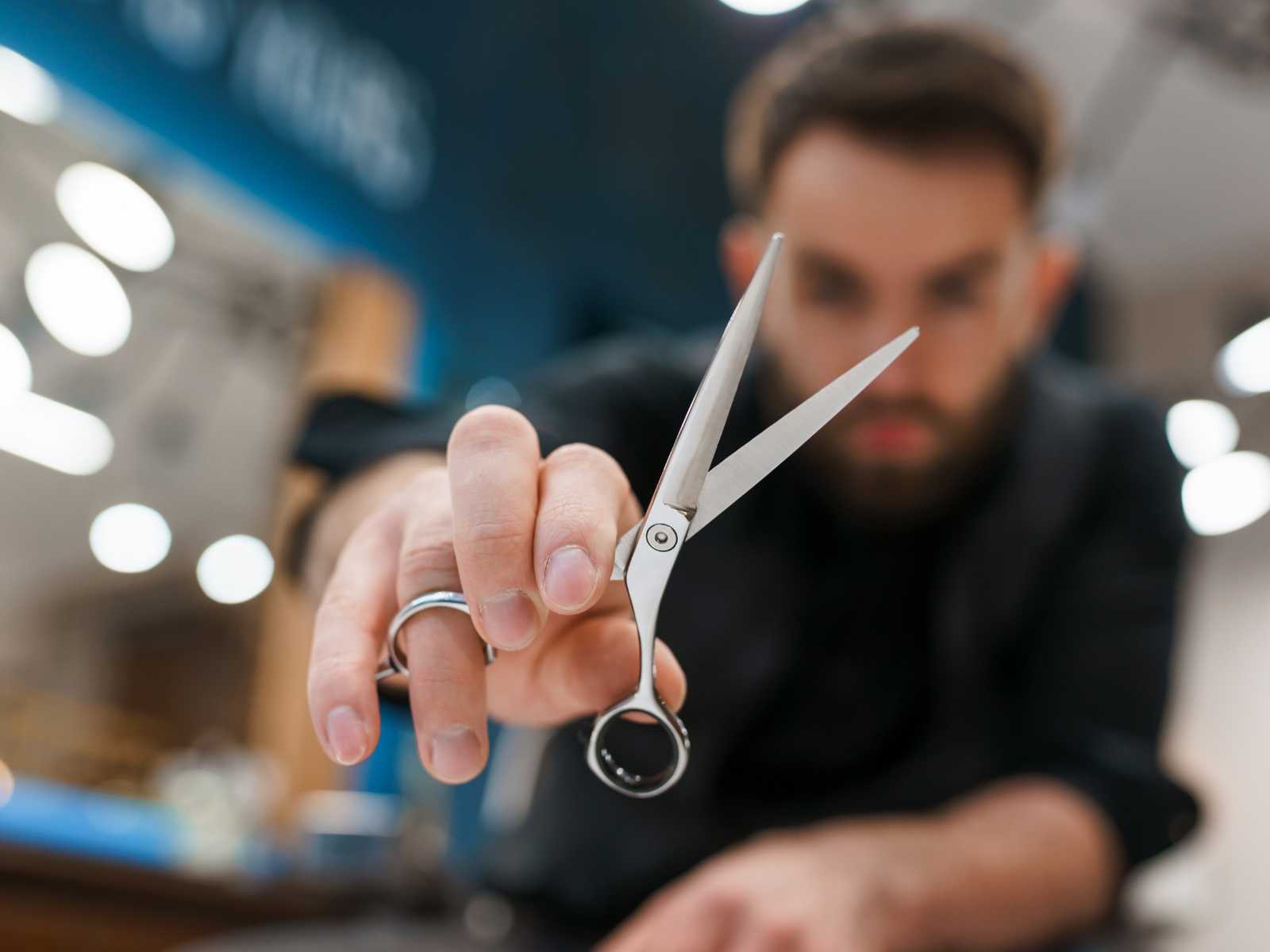 Someone Using Scissors How To Use Barber Scissors