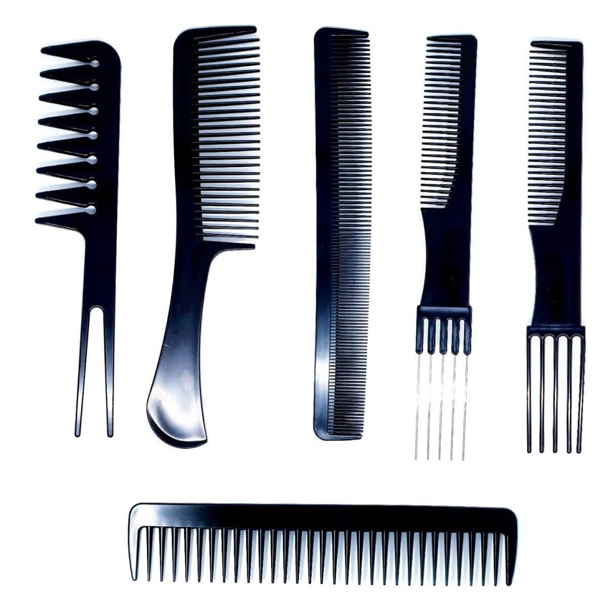 Complete Hair Comb Set: 10 Piece Anti-Static Hairdressing Combs in - For Hair Stylists &amp; Barbers