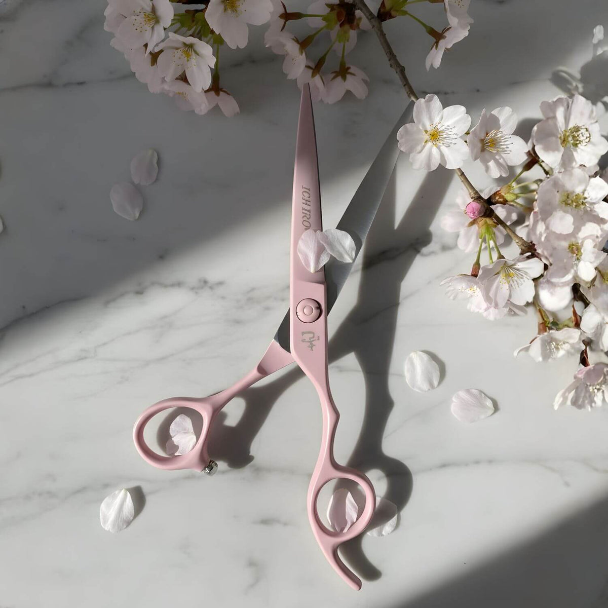 Ichiro Pastel Pink Hair Cutting &amp; Thinning Scissors From Tokyo Japan (SKU: ICH-PNK-M5050) 