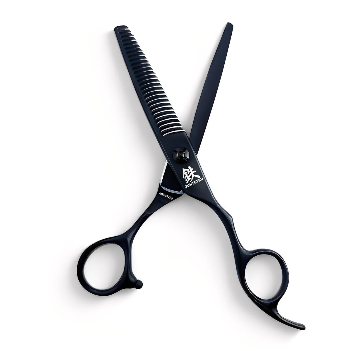 Juntetsu Matte Black Offset Professional Scissors Set 5.0&quot; Cutting &amp; Thinning Scissor (SKU: JUN-JMTB-S50)