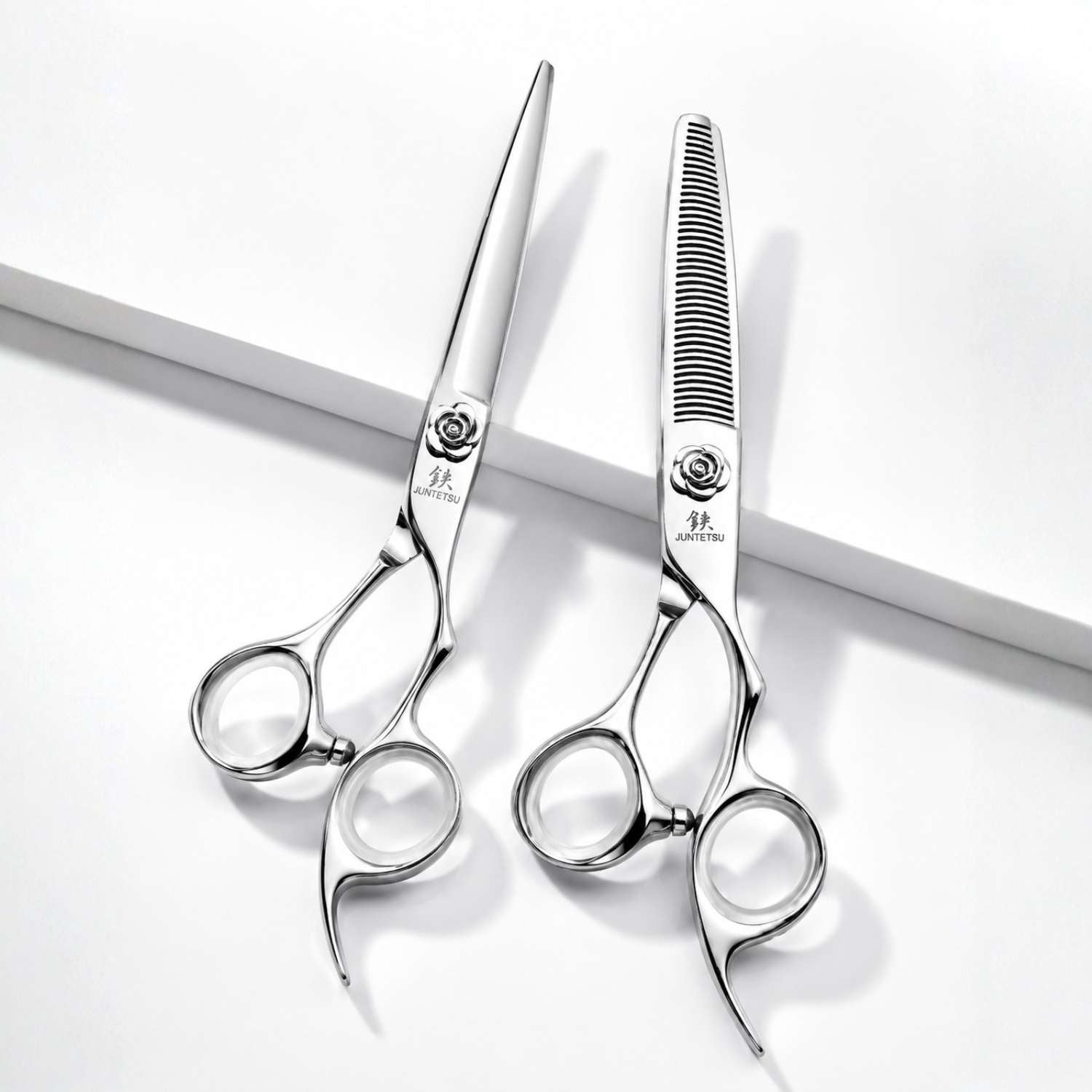 JUN-RSE-S55 — Juntetsu Rose Limited Edition Cutting & Thinning Set