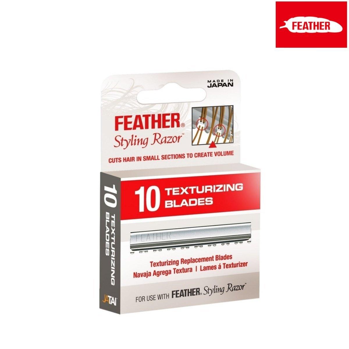 Feather Texturizing & Thinning Blades For Styling Razor in - Styling Razor For Hair Stylists & Barbers