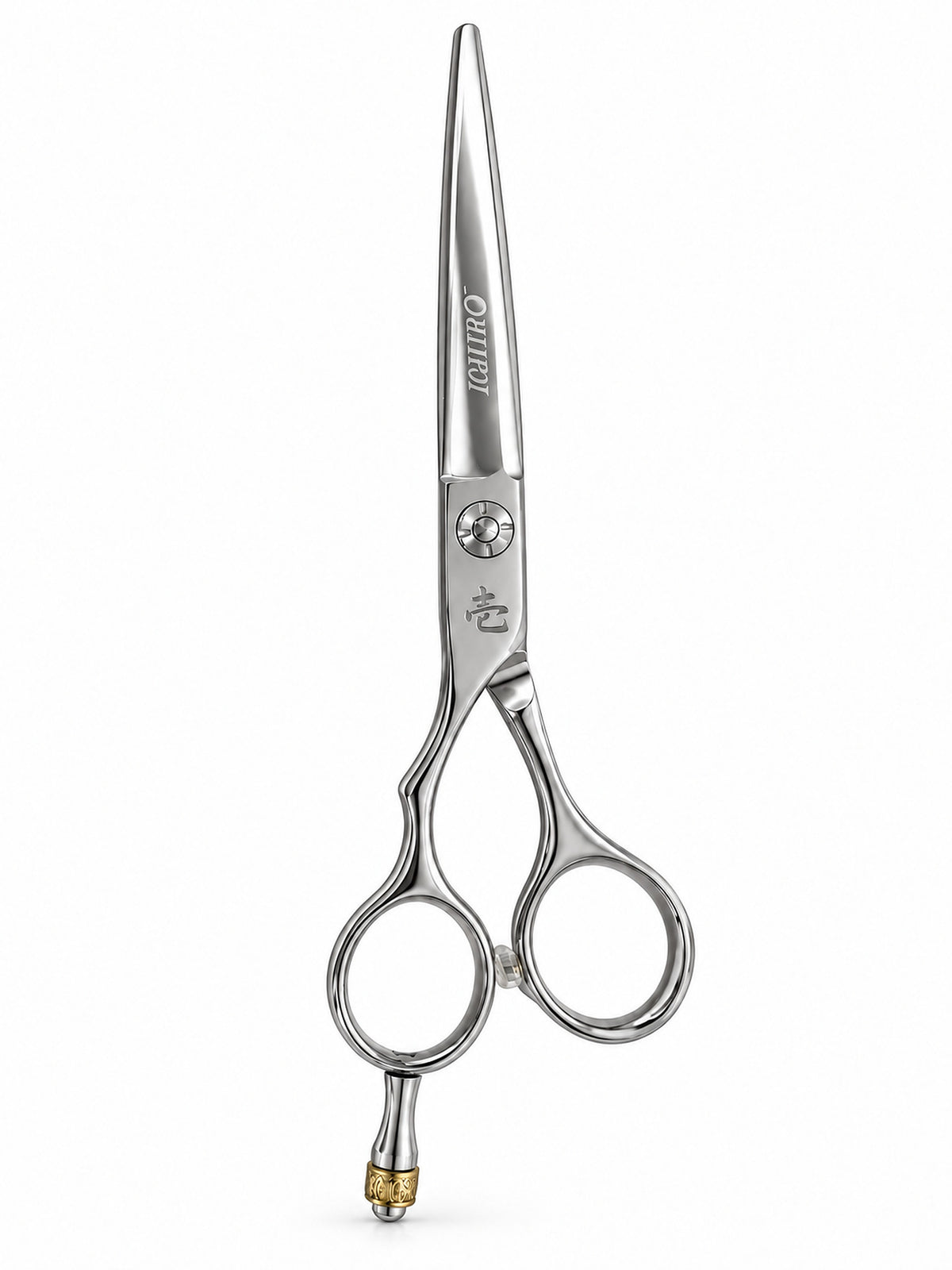 Ichiro Crown Left-Handed Hair Cutting Shears, convex edge and crown finger rest, Japan Scissor Shop (SKU: ICH-CRN-LC55)