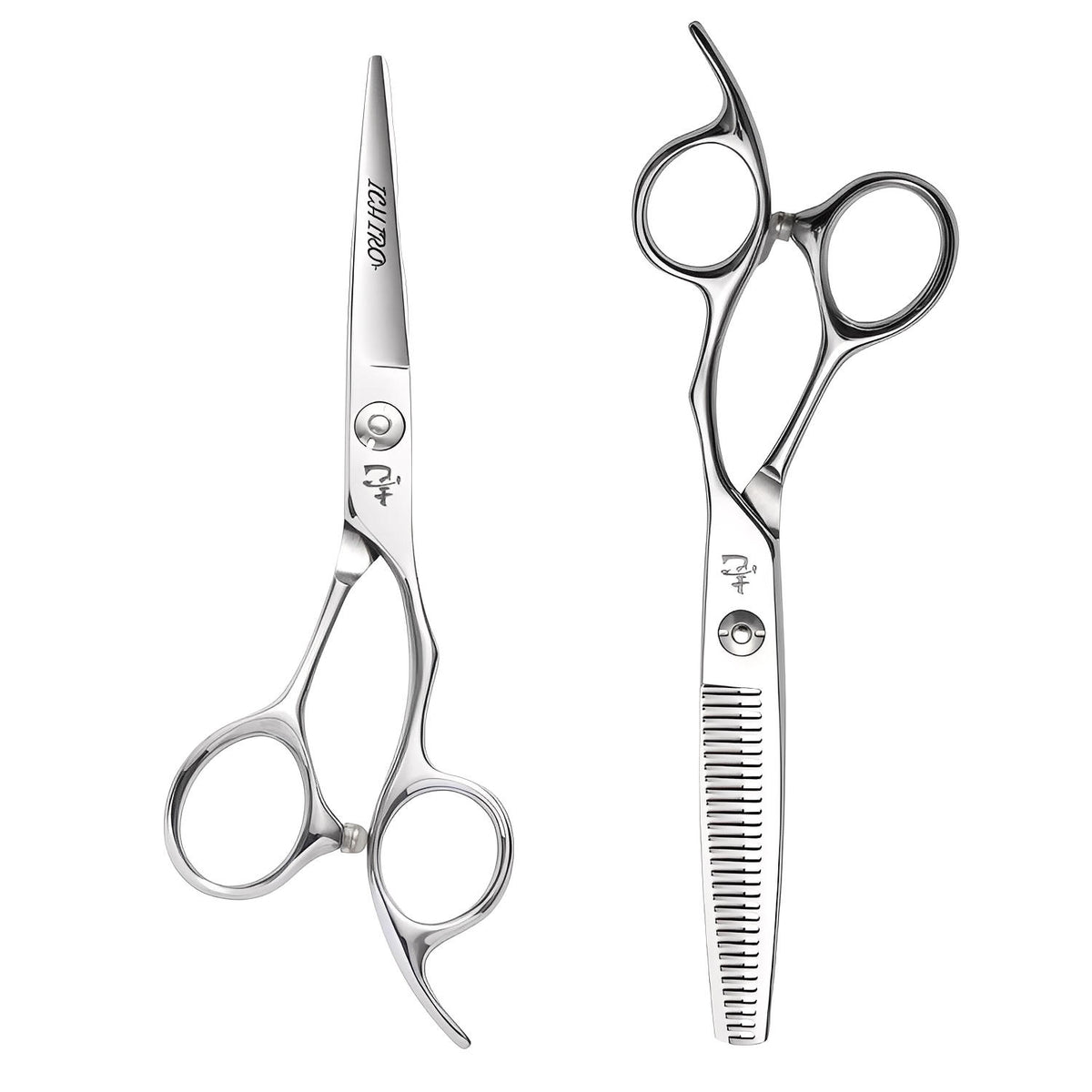 Ichiro Ergo Slice &amp; Serrated Hairdressing Scissor Set (SKU: ICH-ERGO-S55)