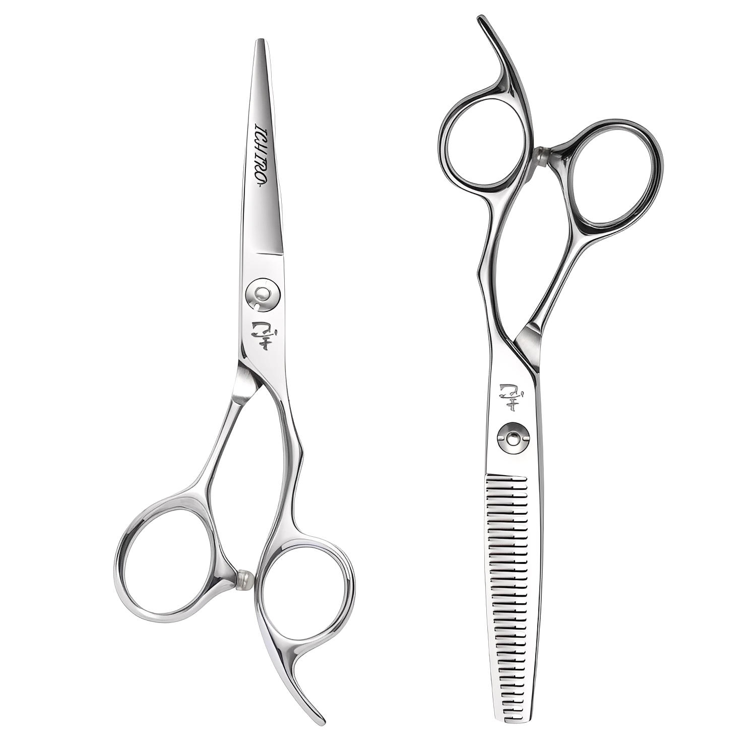 Ichiro Ergo Slice & Serrated Hairdressing Scissor Set (SKU: ICH-ERGO-S55)