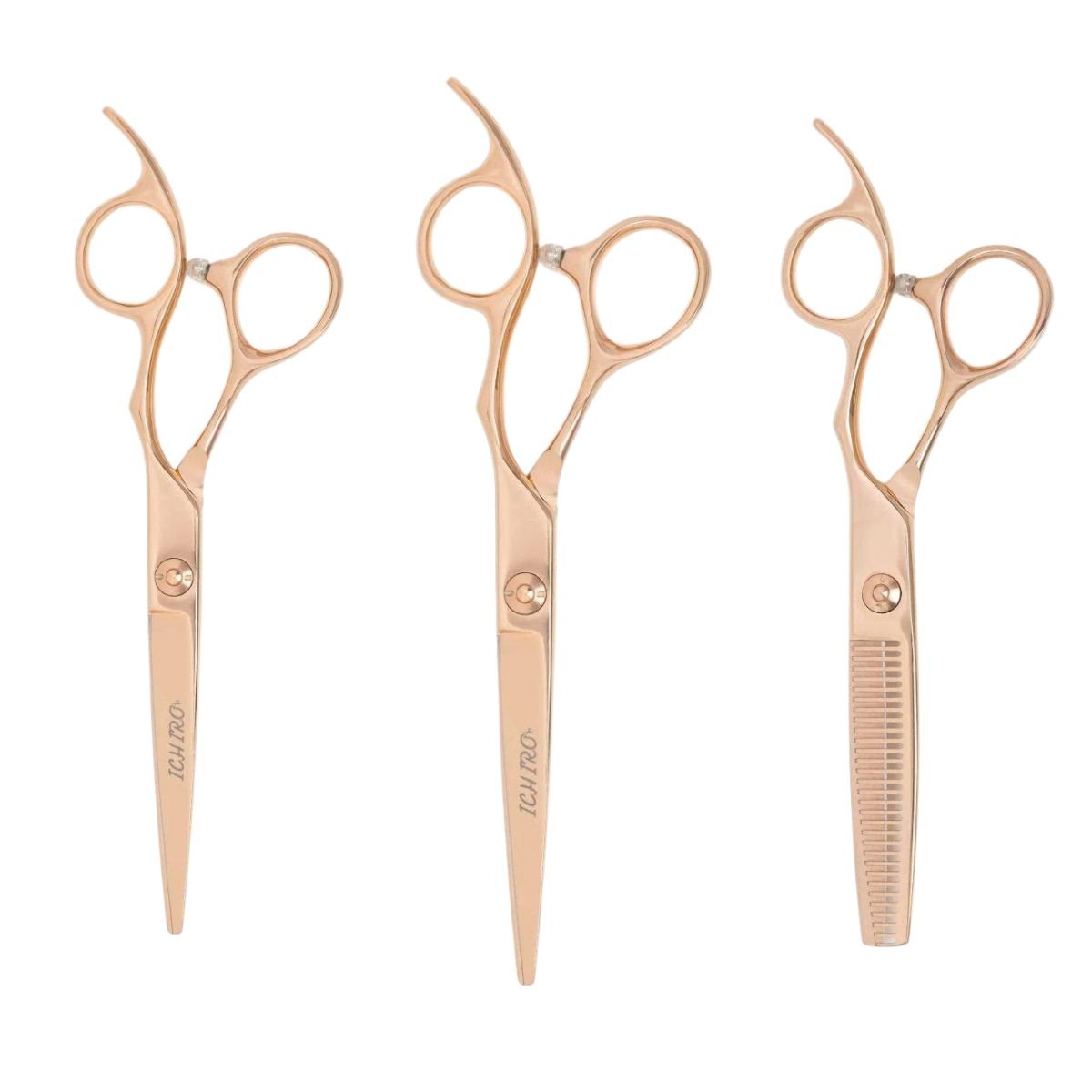 Rose Gold Desk Scissors 8" - Titanium-Coated Blades, Transparent Handles, All-Purpose For Craft & Office