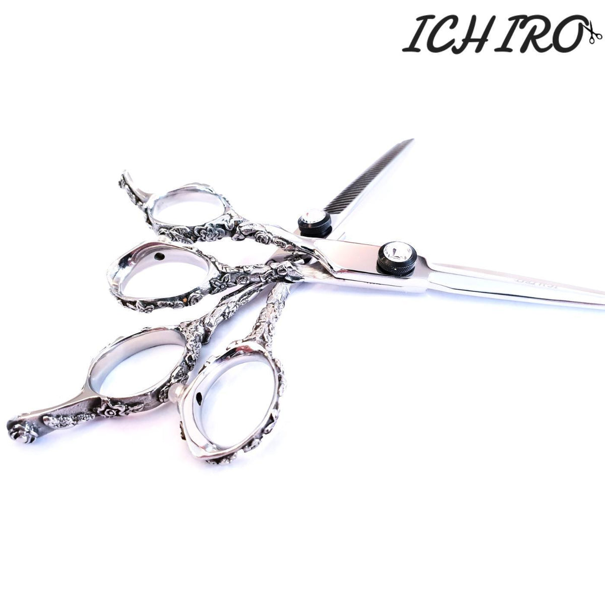Ichiro Rose Lefty Cutting &amp; Thinning Scissors Set - Japan Scissors