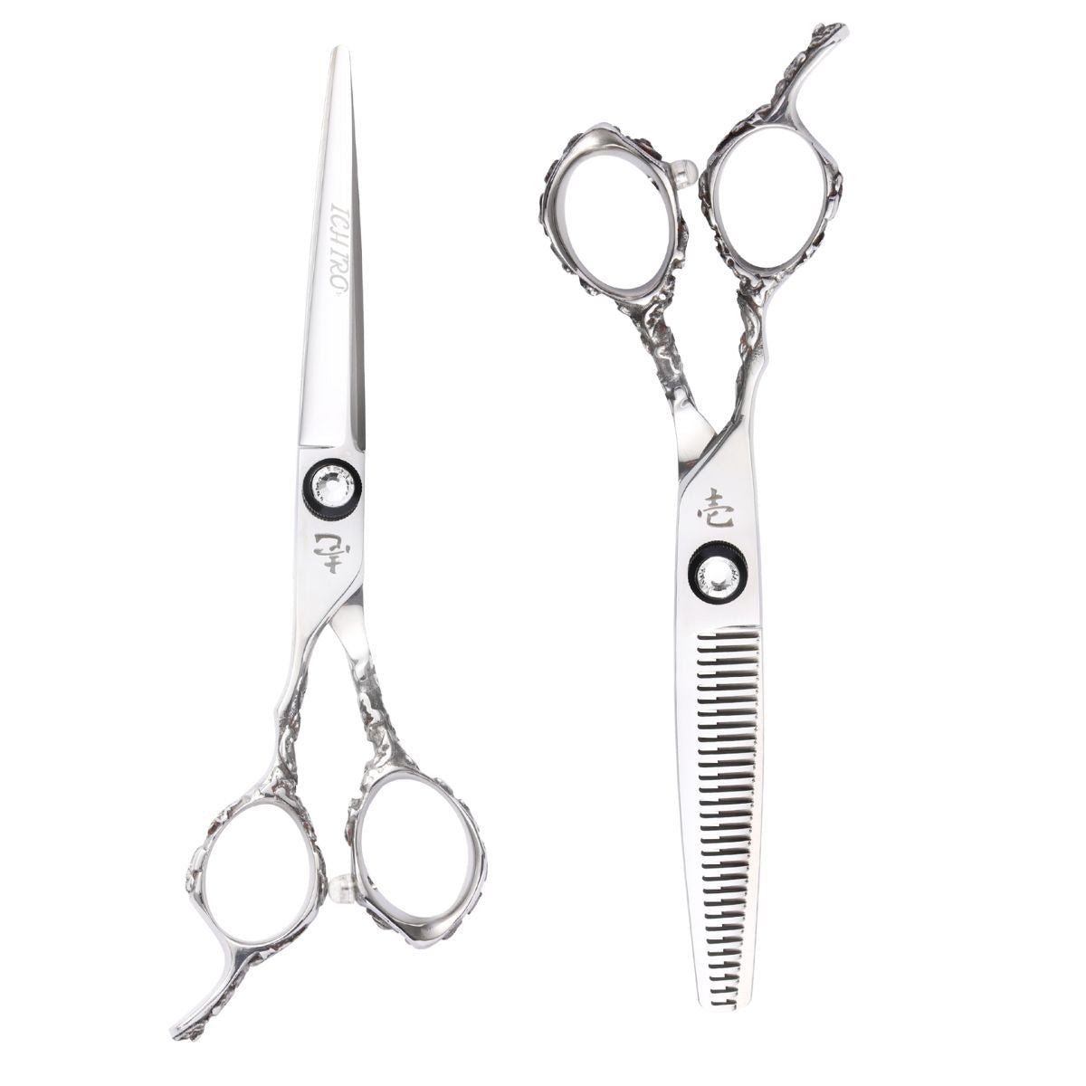 Ichiro Rose Offset Cutting & Thinning Scissors Set | Hair Scissor Kit ...