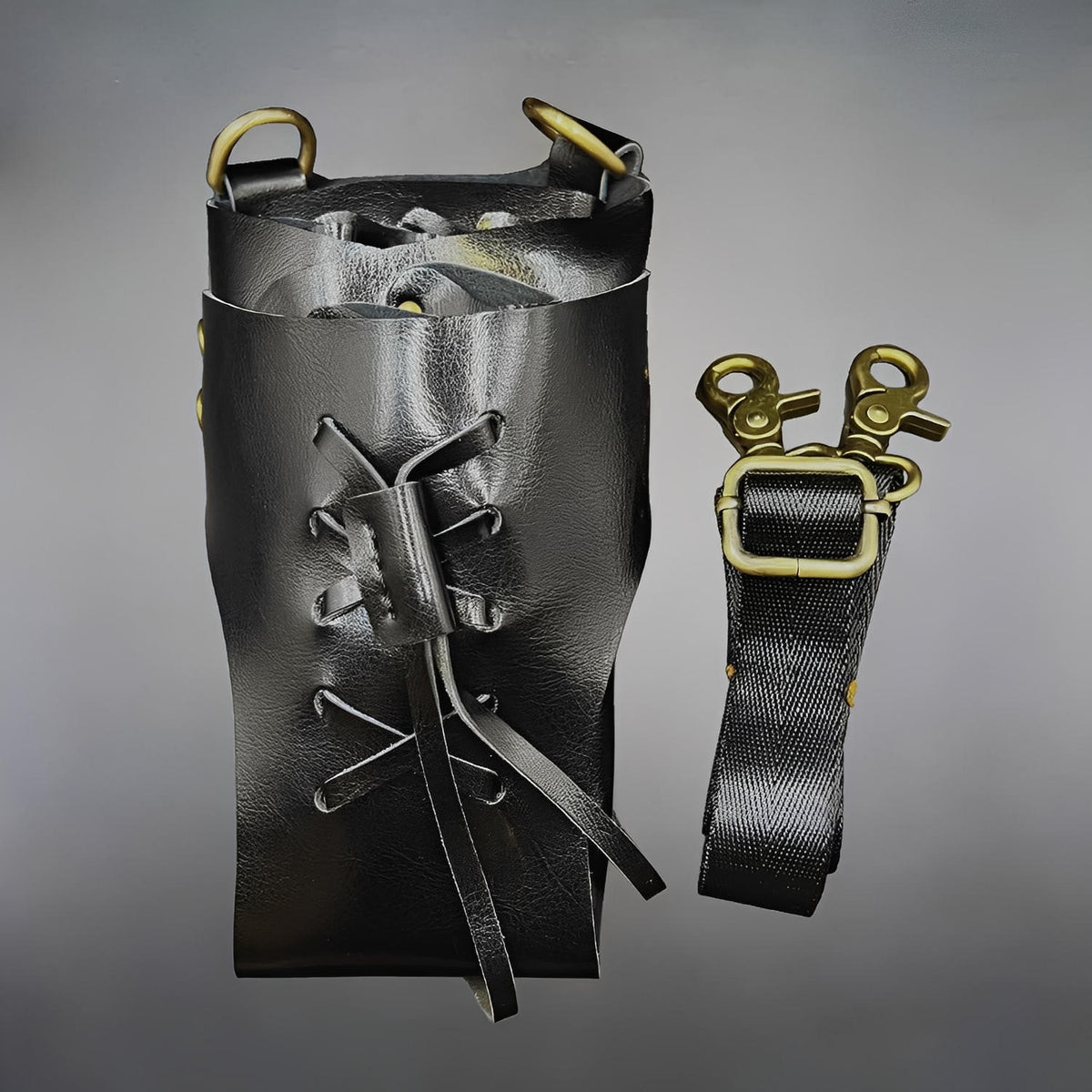 Juntetsu Cross-Laced Leather Holster - 5 Professional (SKU: JUN-CRSLC-5PC)