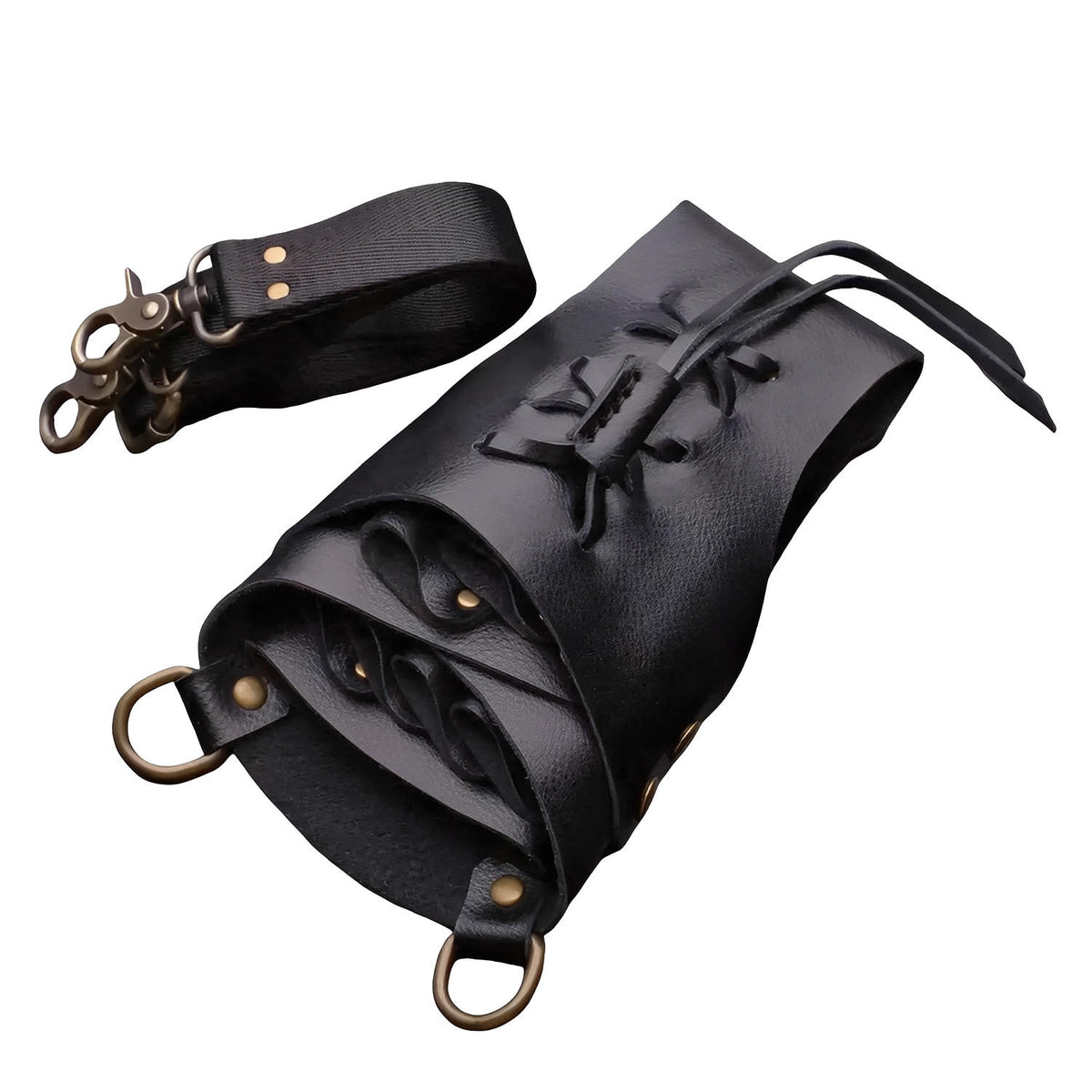 Juntetsu Cross-Laced Leather Holster - 5 Professional (SKU: JUN-CRSLC-5PC)