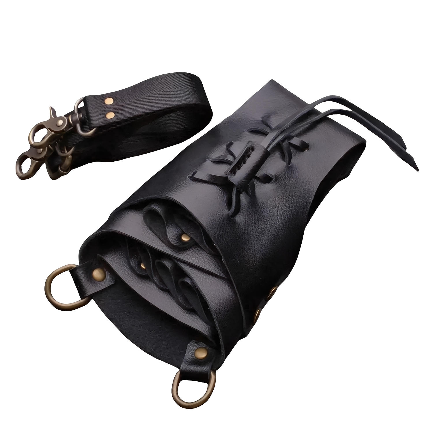 Juntetsu Cross-Laced Leather Holster - 5 Professional (SKU: JUN-CRSLC-5PC)