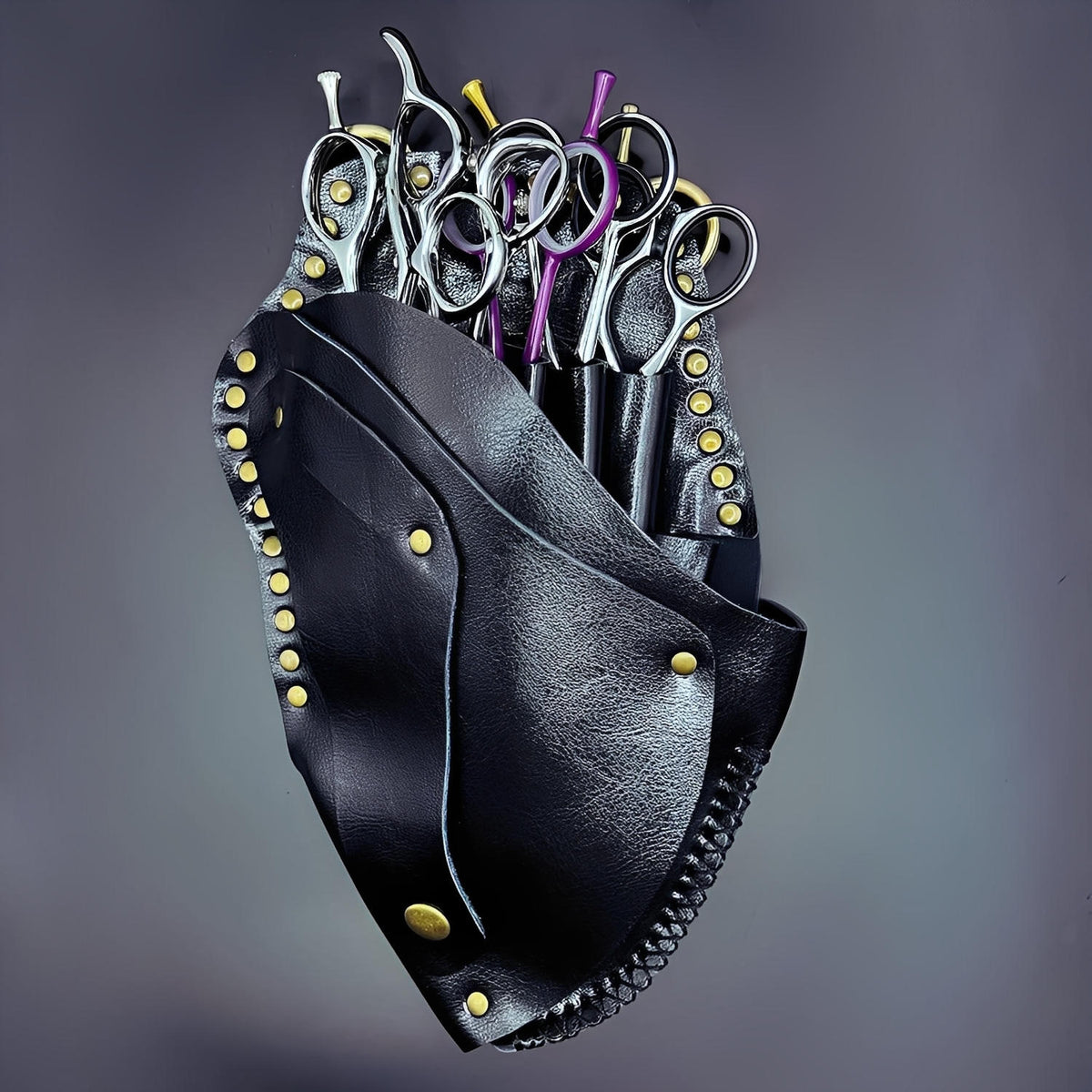 Juntetsu Heritage Leather Holster - 6 Scissor Pockets (SKU: JUN-HER-6PC)