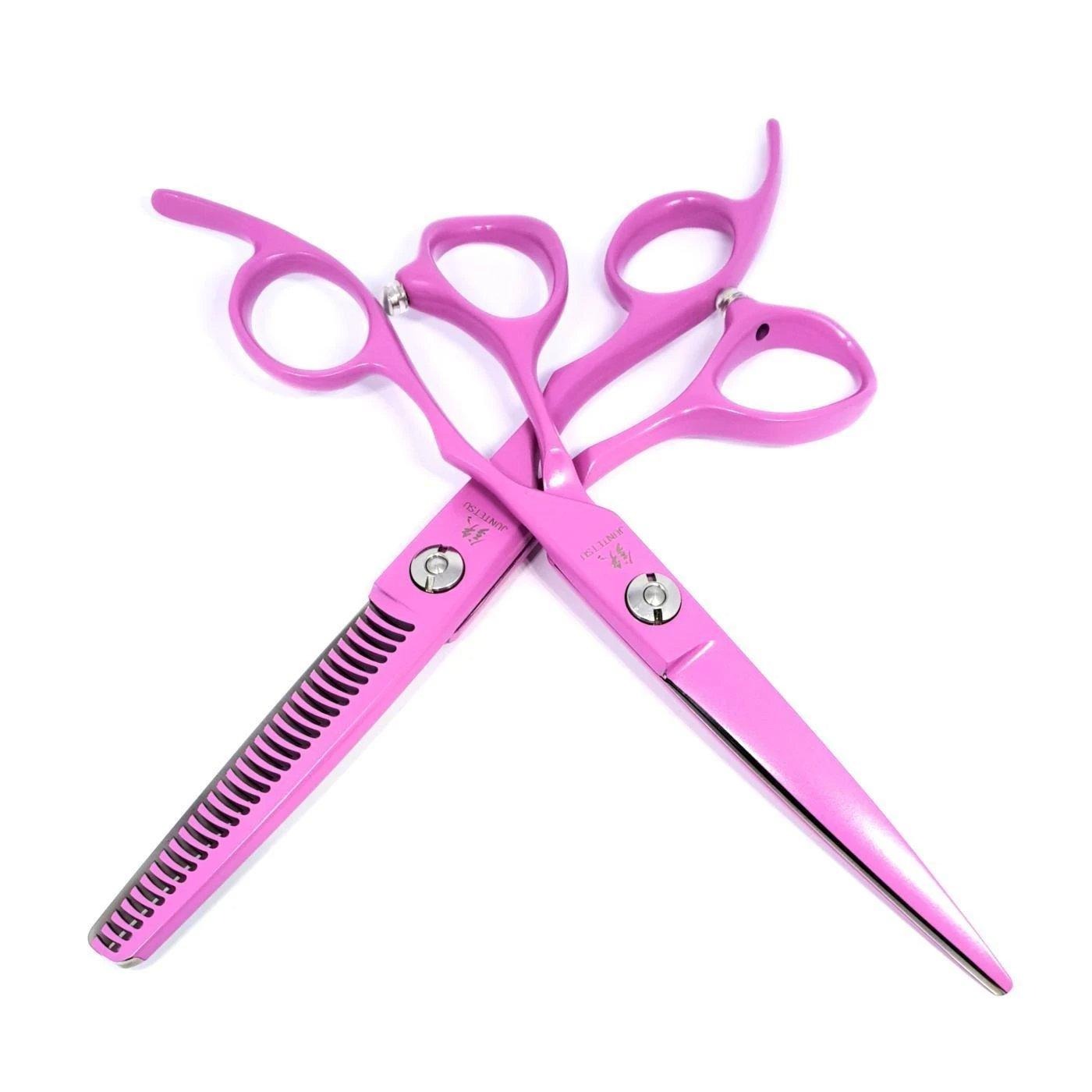 Juntetsu Pink Cutting & Thinning Scissors Set - Japan Scissors