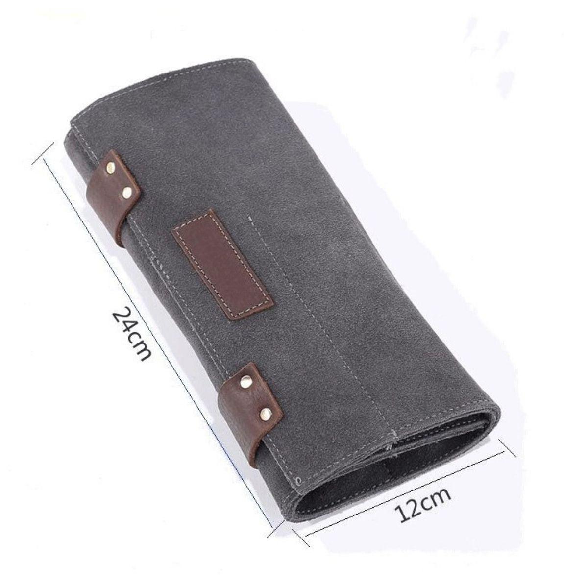 Scissors Roll Bag (Wallet): Protecting Up To 12 Scissors in - Leather Pouch For Hair Stylists &amp; Barbers