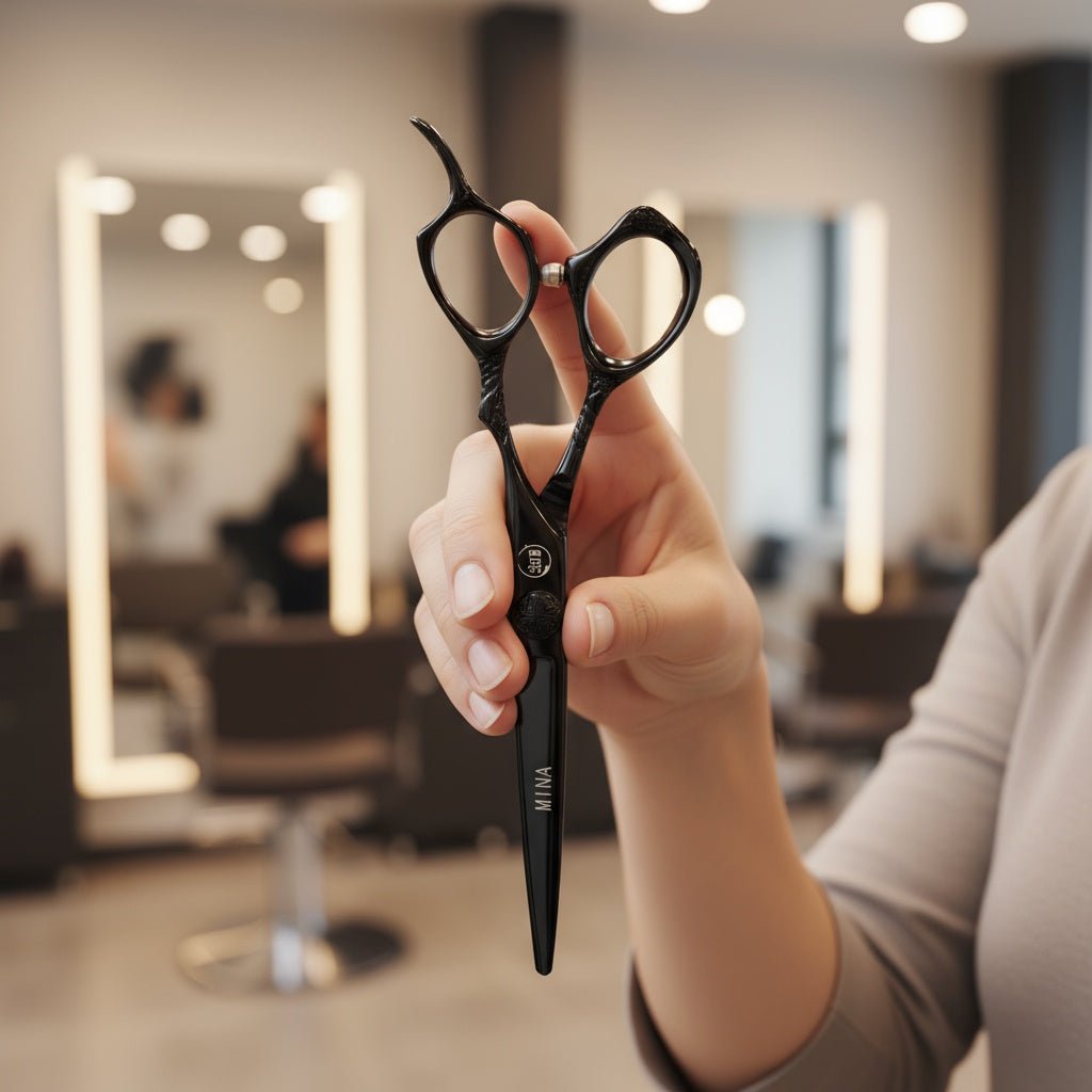 Mina Ash Black Cutting Scissors (SKU: MIN-ASH-C55)