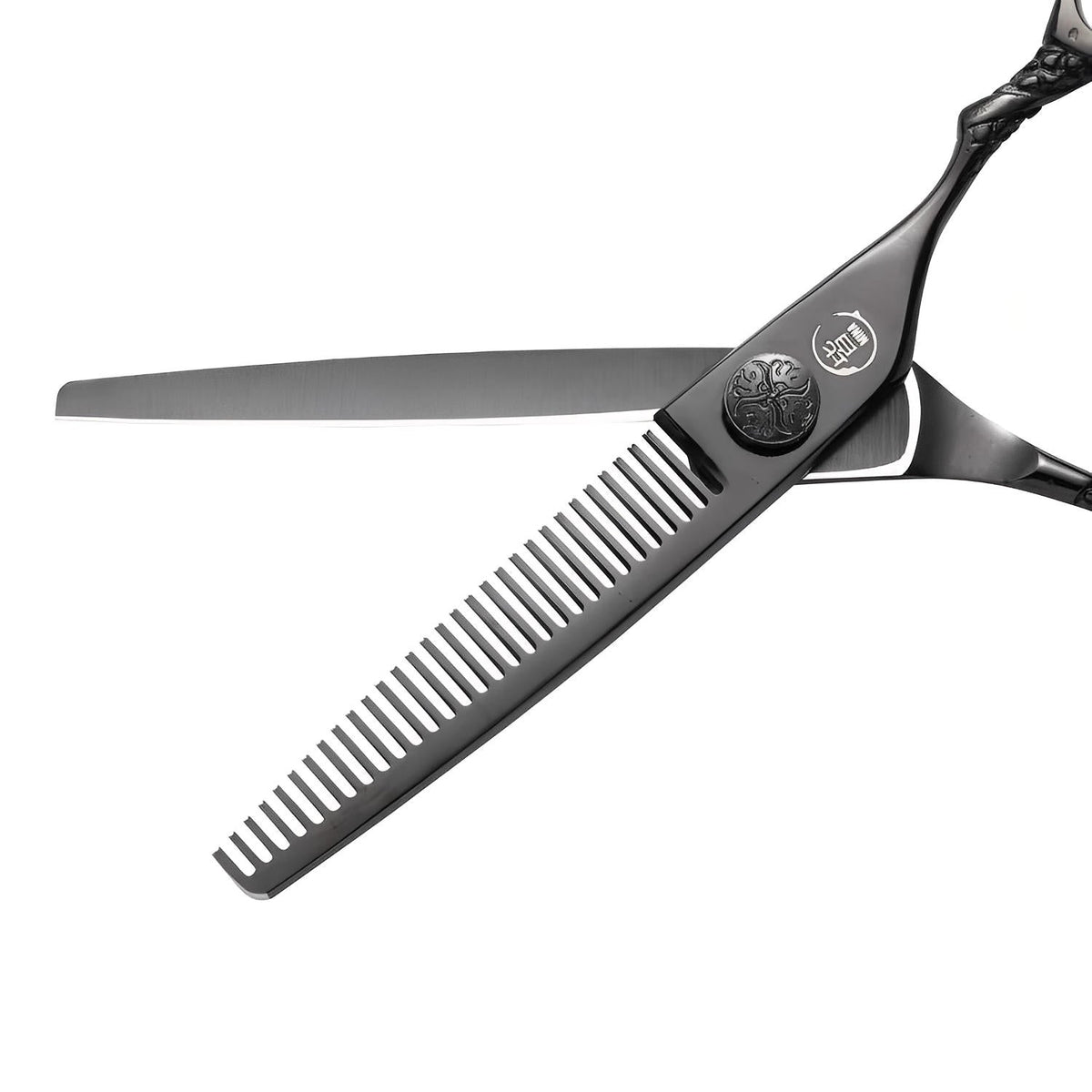 Mina Ash Black Thinning Scissors (SKU: MIN-ASH-T60)