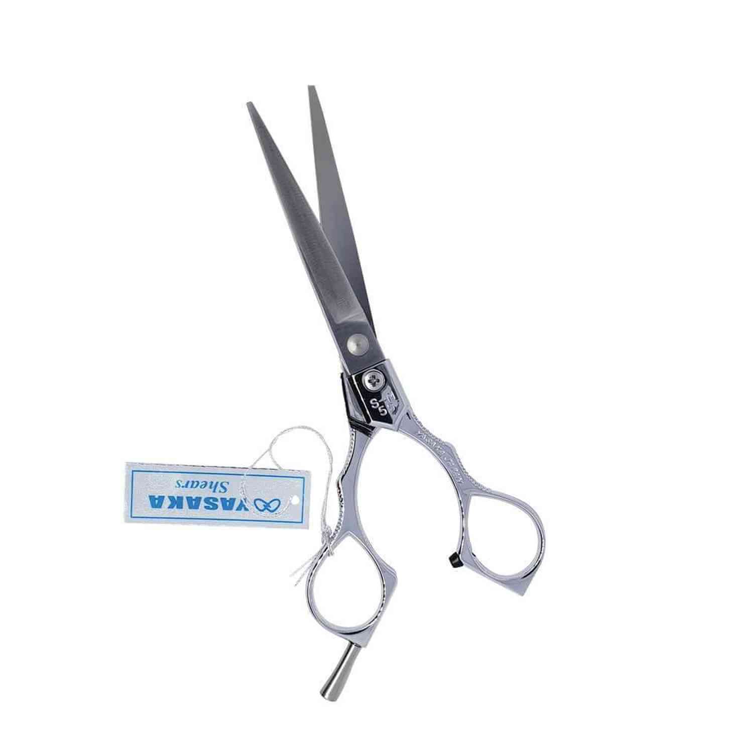 YASAKA Hair Scissors K10 - 7 Inch Professional Shears, Cobalt ATS314 Steel, Semi-Offset Handle, Made In Japan