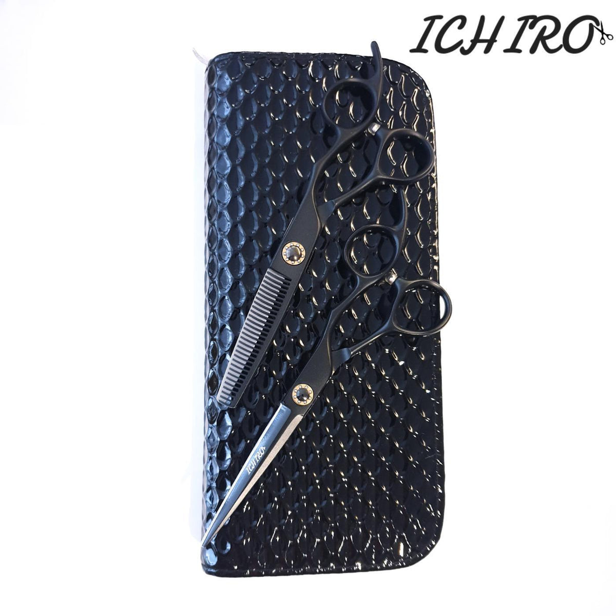 Ichiro Black Cutting &amp; Thinning Scissors Set - Japan Scissors
