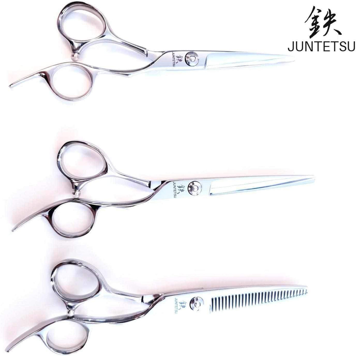 Juntetsu Offset Cutting &amp; Thinning Triple Set - Japan Scissors