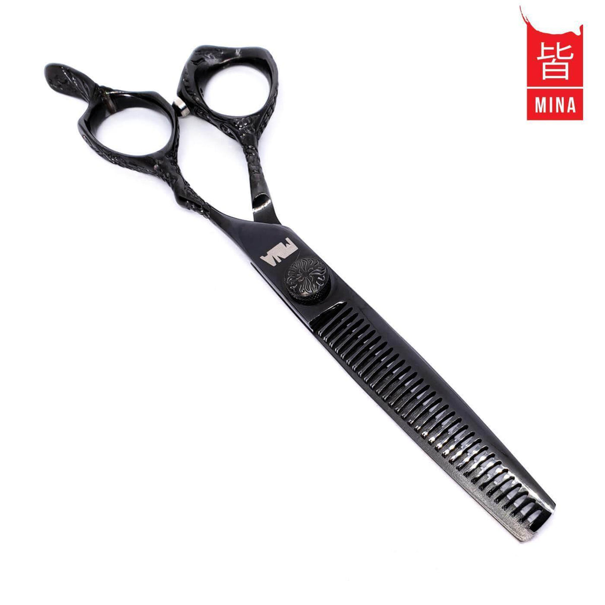 Mina Ash Black Cutting &amp; Thinning Scissors Set - Japan Scissors