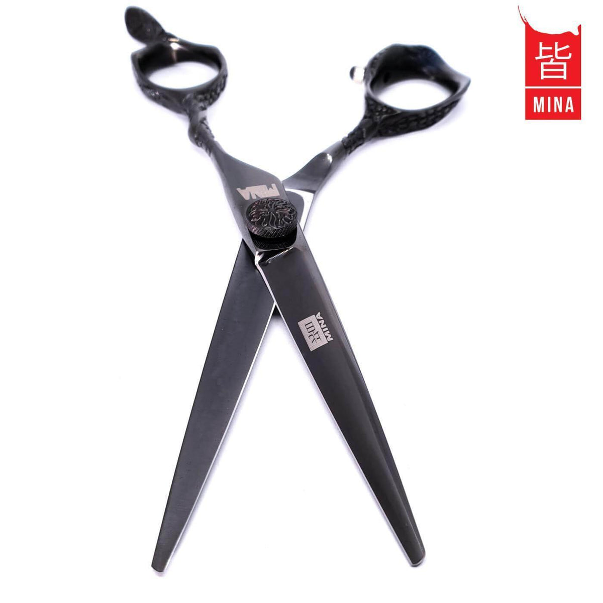 Mina Ash Black Cutting &amp; Thinning Scissors Set - Japan Scissors