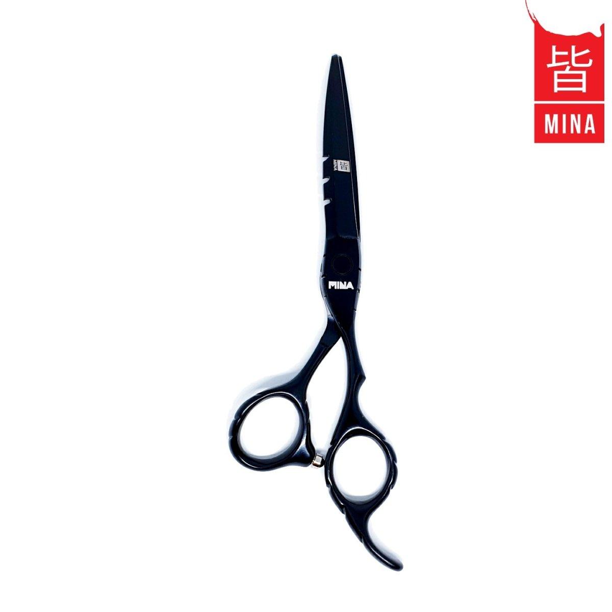 Mina Matte Black Cutting Scissors Offset - Japan Scissors